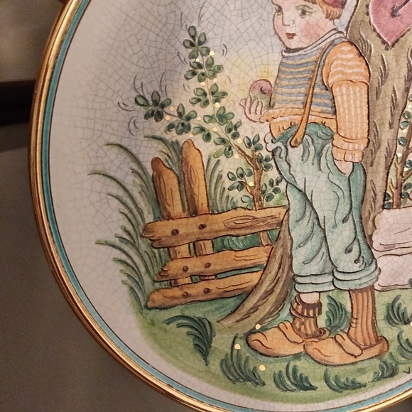 V. Tiziano Hand Painted & Etched Valentine's Day 1979 Plate Limited Edition 4810 - Picture 6 of 8